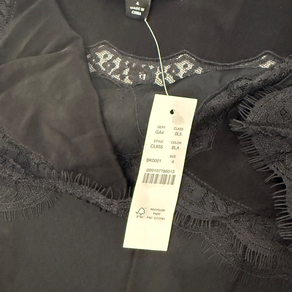 J. Crew Collection Lace Slip Dress, Black, Sz. 4. **NWT** - Picture 10 of 14
